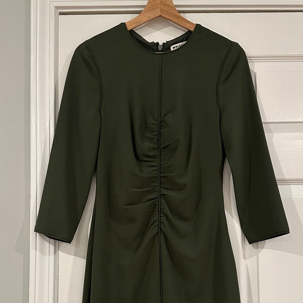 Whistles Dark Green Long Sleeve Dress